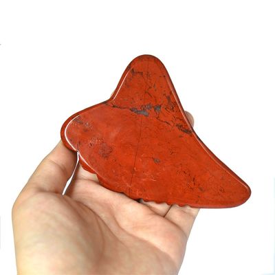 Martillo de masaje de jaspe rojo para SPA Acupuntura de cuerpo Pierna Facial Jade Guasha Masajista Junta Herramienta Gua Sha