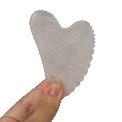 Facial rosa forma de corazón rosa cuarzo jade Guasha masajista Gua Sha tabla de masaje herramienta para el cuidado de la salud personal OEM / ODM