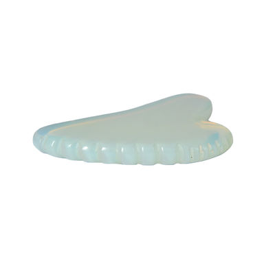 Masajeador Facial Cuidado de la Salud del Cuerpo Opal Blanco Forma de Corazón Jade Opalita Guasha Gua Sha Masaje para la Relajación Facial