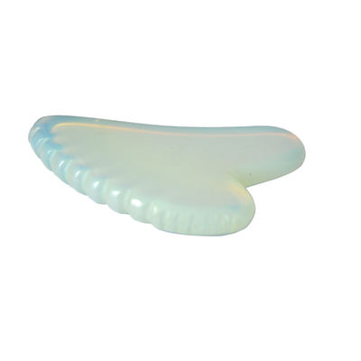Masajeador Facial Cuidado de la Salud del Cuerpo Opal Blanco Forma de Corazón Jade Opalita Guasha Gua Sha Masaje para la Relajación Facial