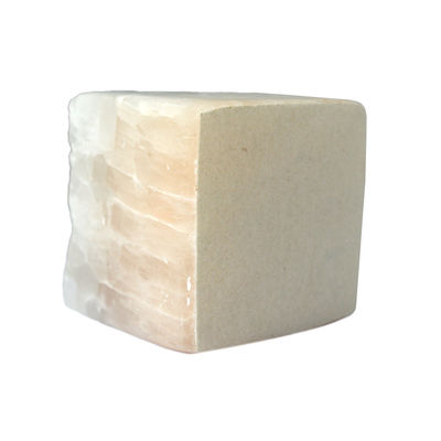 Característica regional Difusor de aroma de aceite esencial en forma de cubo rosa con piedra glaciar de jade de cristal irregular