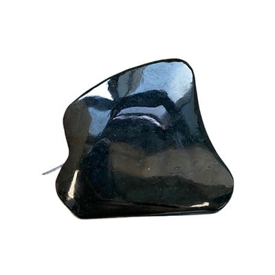 Escultura facial Nefrita verde oscuro Jade Gua Sha piedras con dientes de cresta y bucles de pulgar 2021 Popular