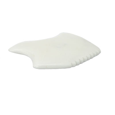 Jade Blanco Gua Sha herramienta de masaje para masajeador facial y cuerpo SPA acupuntura acupresión 9.5cm*7.5cm*0.7cm