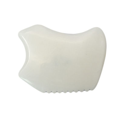 Jade Blanco Gua Sha herramienta de masaje para masajeador facial y cuerpo SPA acupuntura acupresión 9.5cm*7.5cm*0.7cm