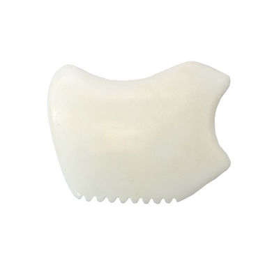 Jade Blanco Gua Sha herramienta de masaje para masajeador facial y cuerpo SPA acupuntura acupresión 9.5cm*7.5cm*0.7cm