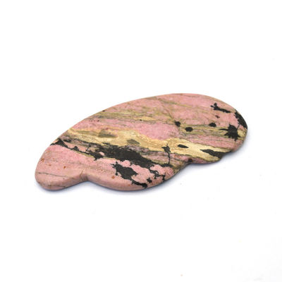 Mucho uso Facial Rosa Rhodonite Jade Guasha Masajista Mesa Gua Sha Herramienta de Masaje para el Cuidado de la Salud