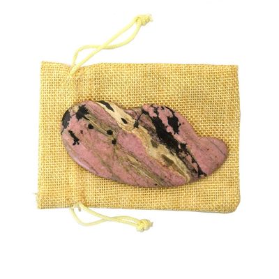 Obtener una línea de mandíbula definida y reducción de hinchazón con Rodonita Rosa Gua Sha herramientas faciales para masaje de la cara área de los ojos cuerpo completo