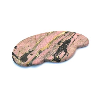 Obtener una línea de mandíbula definida y reducción de hinchazón con Rodonita Rosa Gua Sha herramientas faciales para masaje de la cara área de los ojos cuerpo completo