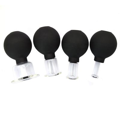 2024 Masaje de goma de vidrio Masaje de vacío Conjunto de ventosas Máquina de terapia para el cuerpo Cara espalda Pierna hombro con logotipo personalizado