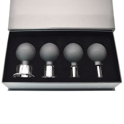 2024 Masaje de goma de vidrio Masaje de vacío Conjunto de ventosas Máquina de terapia para el cuerpo Cara espalda Pierna hombro con logotipo personalizado