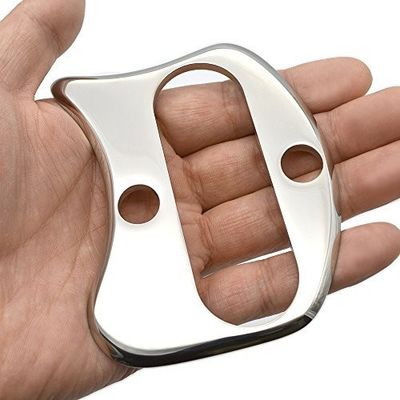 100*80*4.5mm MASSAJE Guasha de acero inoxidable herramientas de masaje de raspado Iastm Gua Sha de metal para reducir las arrugas Diseño más reciente