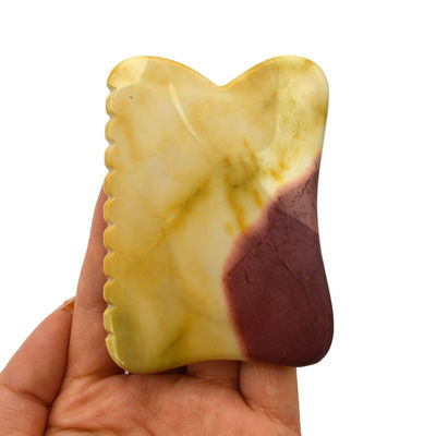 Herramientas de masaje corporal de estilo chino Mookaite para la belleza Guasha Piedra de desecho de cara Gua Sha Piedra de terapia de masaje herramienta final