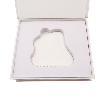 Masajista corporal piedra Gua Sha de jade blanco para masaje facial y de cuello mejor opción