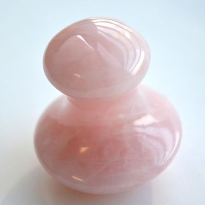 2024 Masaje personalizado del cuerpo Rosa Rosa Cuarzo Hongo Gua Sha Piedra Herramienta de masaje con aspecto pulido