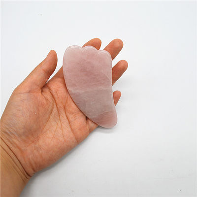 Masaje facial y cuidado de la piel Necesidades de Cuarzo Rosa Gua Sha Conjunto con 90mm de longitud