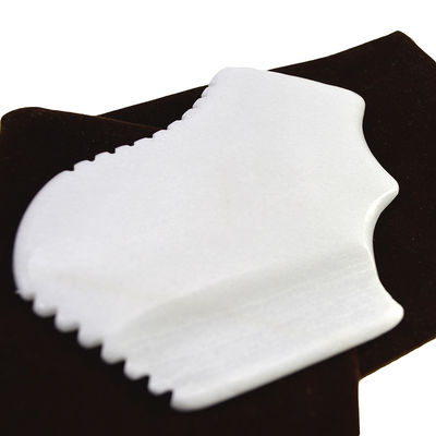 Masajista 2024 Diseño Natural Jade Blanco Gua Sha Tabla para raspaduras Terapia Herramientas de Piedra Masajista