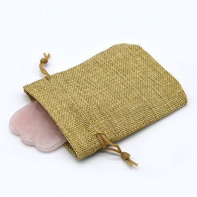 Herramienta de masaje Gua Sha de cuarzo rosa negro pulido para tratamiento de belleza facial natural