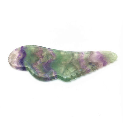 Cuidado de la Salud del Cuerpo Masaje JADE Natural Colorido Guasha Fluorito Gua Sha Escribido Herramienta de Masaje