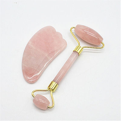 Área de masaje corporal Función musical Gua Sha raspador de piel Jade Cuarzo Rosa Masajeador facial con entrenamiento en el lugar