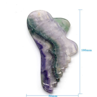 Herramientas de masaje de raspado natural Fluorito Jade Gua Sha Board OEM ODM para Herramientas de masaje