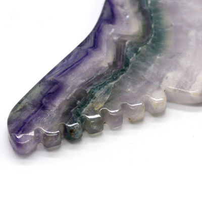 Herramientas de masaje de raspado natural Fluorito Jade Gua Sha Board OEM ODM para Herramientas de masaje