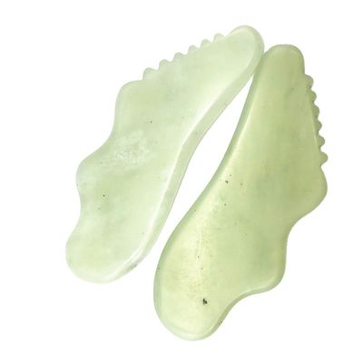 Personalizado Xiuyn natural Jade Guasha herramienta de piedra raspado masaje Gua Sha tabla para la belleza con certificado y logotipo personalizado