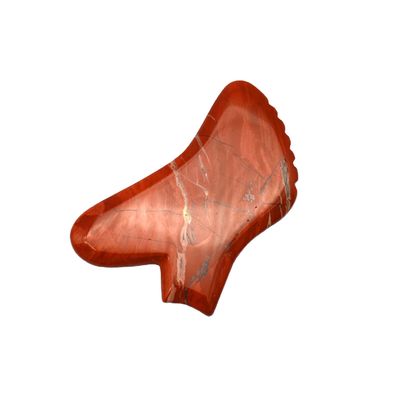 Piedra preciosa personalizada Rosa Cuarzo Rojo Jaspe Howlite Guasha Jade Gua Sha Facial raspado herramienta de masaje con control de tiempo