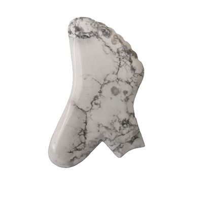 Piedra preciosa personalizada Rosa Cuarzo Rojo Jaspe Howlite Guasha Jade Gua Sha Facial raspado herramienta de masaje con control de tiempo