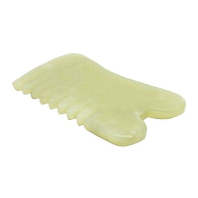 Xiuyan Jade Guasha Peinado de masaje Gua Sha Scarping herramientas faciales con función de fisioterapia infrarroja 88 * 50 * 4mm