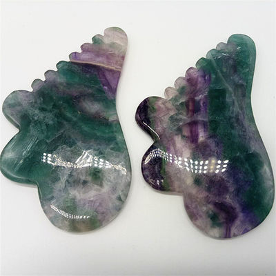 Llegadas Fluorito Jade Gua Sha Tabla para Masaje del Cuerpo Herramienta en Colorido