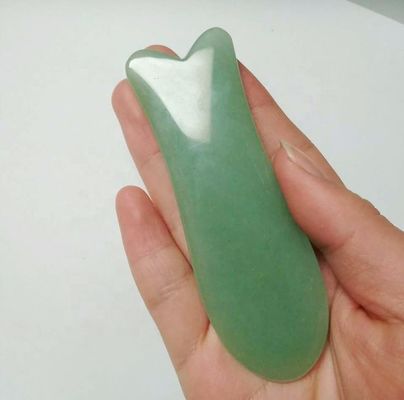 Experimenta las propiedades curativas de Aventurine verde natural Jade Gua Sha masaje de raspado para masajeador corporal