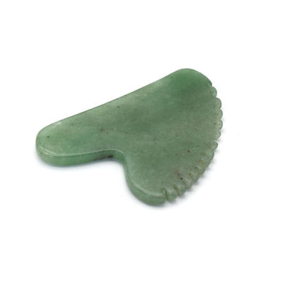Forma de corazón Aventurine verde Guasha masajista 100% natural de jade Aventurine Gua Sha con etiqueta privada