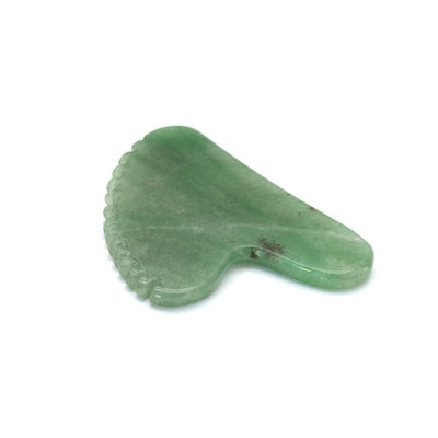 Forma de corazón Aventurine verde Guasha masajista 100% natural de jade Aventurine Gua Sha con etiqueta privada