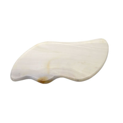 7.5 * 6.5cm Agate gris natural Gua Sha Herramientas para raspar masaje Propiedades del masajista