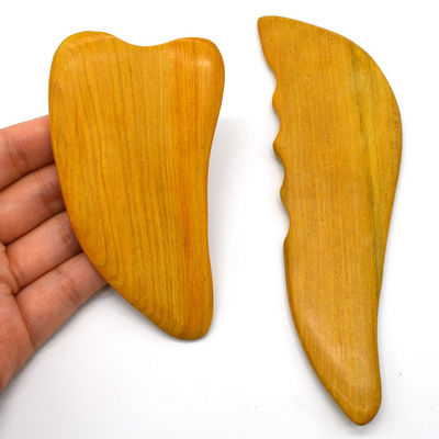 Herramienta de Gua Sha de madera natural para raspado facial Masaje de control manual por cable Masajista facial Raspado de tabla de madera