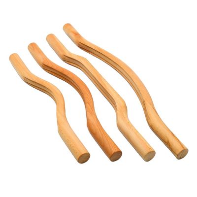 OEM/ODM aceptable 4 en 1 herramientas de masaje de madera Gua Sha para masajes musculares y terapia de raspado profundo