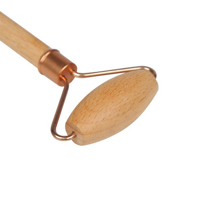 Manilla de madera Doble Roller Guasha Masaje facial con masaje facial Natural Jade Gua Sha Roller