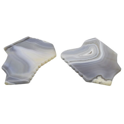 Herramientas de masaje personalizadas de tabla de Guasha para la curación de la piedra raspadora tabla masajeador facial para el rejuvenecimiento facial Agate gris Gua Sha