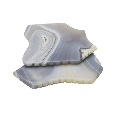 Herramientas de masaje personalizadas de tabla de Guasha para la curación de la piedra raspadora tabla masajeador facial para el rejuvenecimiento facial Agate gris Gua Sha