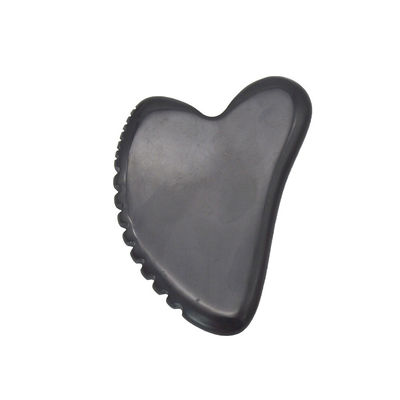 Jade natural de piedra Gua Sha tabla para raspar masaje en la cara y el cuerpo Negro Guasha piedra herramienta