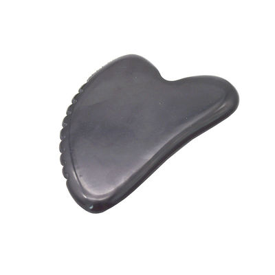 Jade natural de piedra Gua Sha tabla para raspar masaje en la cara y el cuerpo Negro Guasha piedra herramienta