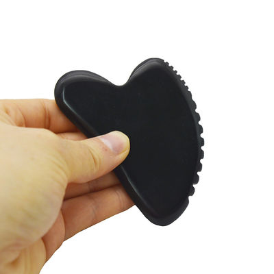 Jade natural de piedra Gua Sha tabla para raspar masaje en la cara y el cuerpo Negro Guasha piedra herramienta