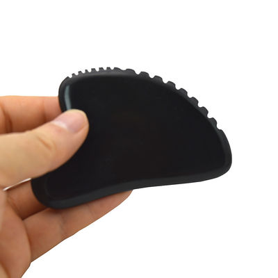 Jade natural de piedra Gua Sha tabla para raspar masaje en la cara y el cuerpo Negro Guasha piedra herramienta