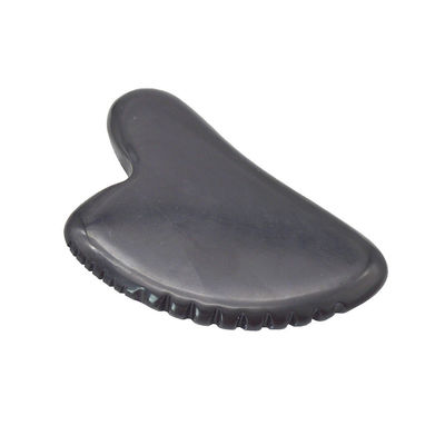 Jade natural de piedra Gua Sha tabla para raspar masaje en la cara y el cuerpo Negro Guasha piedra herramienta