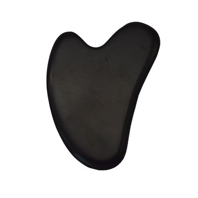 Forma de corazón Piedra Bian Jade Guasha Piedra Gua Sha Herramientas con función de control de tiempo y medida de 78 * 54 * 5mm