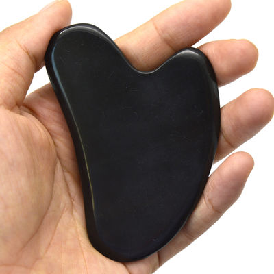 Forma de corazón Piedra Bian Jade Guasha Piedra Gua Sha Herramientas con función de control de tiempo y medida de 78 * 54 * 5mm