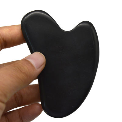 Forma de corazón Piedra Bian Jade Guasha Piedra Gua Sha Herramientas con función de control de tiempo y medida de 78 * 54 * 5mm