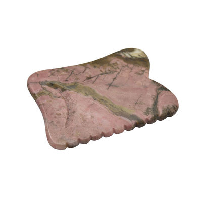 Negro 7*5,5*0,5cm Rodonita o Mookaite Jade Gua sha tabla guasha Piedra raspando Guasha Herramientas de masaje para el cuidado de la cara