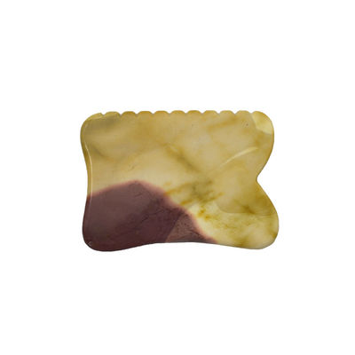 Negro 7*5,5*0,5cm Rodonita o Mookaite Jade Gua sha tabla guasha Piedra raspando Guasha Herramientas de masaje para el cuidado de la cara