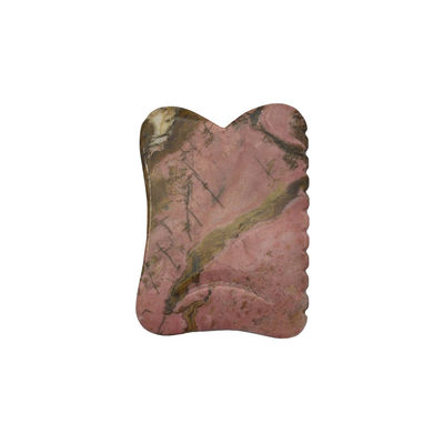 Negro 7*5,5*0,5cm Rodonita o Mookaite Jade Gua sha tabla guasha Piedra raspando Guasha Herramientas de masaje para el cuidado de la cara